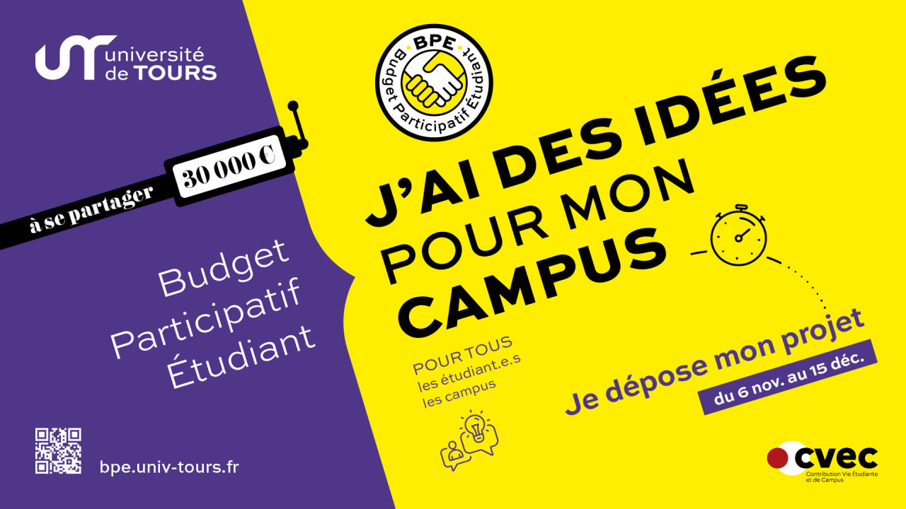 Budget Participatif Etudiant 2023 2024 SVE Université de Tours